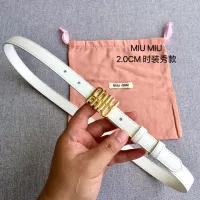 Cheap MIU MIU AAA Quality Belts In 2.0cm For Women #1328556 Replica Wholesale [$52.00 USD] [ITEM#1328556] on Replica MIU MIU AAA Quality Belts