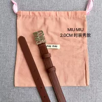 Cheap MIU MIU AAA Quality Belts In 2.0cm For Women #1328561 Replica Wholesale [$52.00 USD] [ITEM#1328561] on Replica MIU MIU AAA Quality Belts