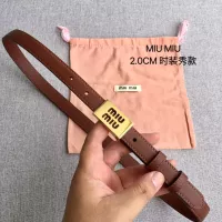 Cheap MIU MIU AAA Quality Belts In 2.0cm For Women #1328570 Replica Wholesale [$52.00 USD] [ITEM#1328570] on Replica MIU MIU AAA Quality Belts