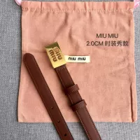 Cheap MIU MIU AAA Quality Belts In 2.0cm For Women #1328570 Replica Wholesale [$52.00 USD] [ITEM#1328570] on Replica MIU MIU AAA Quality Belts