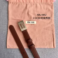Cheap MIU MIU AAA Quality Belts In 2.0cm For Women #1328571 Replica Wholesale [$52.00 USD] [ITEM#1328571] on Replica MIU MIU AAA Quality Belts