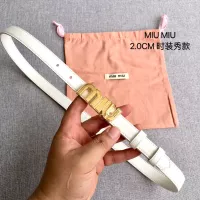 Cheap MIU MIU AAA Quality Belts In 2.0cm For Women #1328576 Replica Wholesale [$52.00 USD] [ITEM#1328576] on Replica MIU MIU AAA Quality Belts