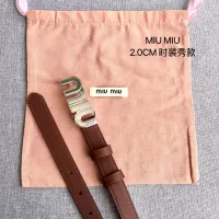 Cheap MIU MIU AAA Quality Belts In 2.0cm For Women #1328580 Replica Wholesale [$52.00 USD] [ITEM#1328580] on Replica MIU MIU AAA Quality Belts