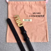 Cheap MIU MIU AAA Quality Belts In 2.0cm For Women #1328582 Replica Wholesale [$52.00 USD] [ITEM#1328582] on Replica MIU MIU AAA Quality Belts