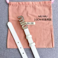 Cheap MIU MIU AAA Quality Belts In 2.0cm For Women #1328586 Replica Wholesale [$52.00 USD] [ITEM#1328586] on Replica MIU MIU AAA Quality Belts
