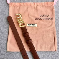 Cheap MIU MIU AAA Quality Belts In 2.0cm For Women #1328588 Replica Wholesale [$52.00 USD] [ITEM#1328588] on Replica MIU MIU AAA Quality Belts