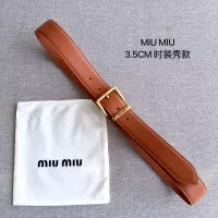 Cheap MIU MIU AAA Quality Belts In 3.5cm For Women #1328616 Replica Wholesale [$52.00 USD] [ITEM#1328616] on Replica MIU MIU AAA Quality Belts