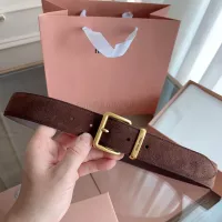 Cheap MIU MIU AAA Quality Belts In 3.5cm For Women #1328619 Replica Wholesale [$60.00 USD] [ITEM#1328619] on Replica MIU MIU AAA Quality Belts