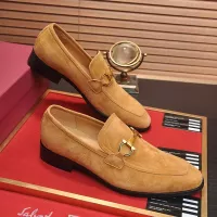 Cheap Salvatore Ferragamo Leather Shoes For Men #1329543 Replica Wholesale [$98.00 USD] [ITEM#1329543] on Replica Salvatore Ferragamo Leather Shoes