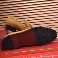 Cheap Salvatore Ferragamo Leather Shoes For Men #1329543 Replica Wholesale [$98.00 USD] [ITEM#1329543] on Replica Salvatore Ferragamo Leather Shoes