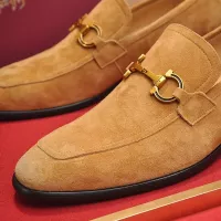 Cheap Salvatore Ferragamo Leather Shoes For Men #1329543 Replica Wholesale [$98.00 USD] [ITEM#1329543] on Replica Salvatore Ferragamo Leather Shoes