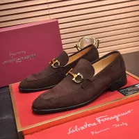 Cheap Salvatore Ferragamo Leather Shoes For Men #1329544 Replica Wholesale [$98.00 USD] [ITEM#1329544] on Replica Salvatore Ferragamo Leather Shoes