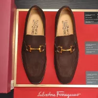 Cheap Salvatore Ferragamo Leather Shoes For Men #1329544 Replica Wholesale [$98.00 USD] [ITEM#1329544] on Replica Salvatore Ferragamo Leather Shoes