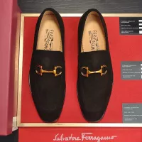 Cheap Salvatore Ferragamo Leather Shoes For Men #1329545 Replica Wholesale [$98.00 USD] [ITEM#1329545] on Replica Salvatore Ferragamo Leather Shoes