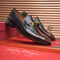 Cheap Salvatore Ferragamo Leather Shoes For Men #1329546 Replica Wholesale [$98.00 USD] [ITEM#1329546] on Replica Salvatore Ferragamo Leather Shoes