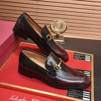 Cheap Salvatore Ferragamo Leather Shoes For Men #1329546 Replica Wholesale [$98.00 USD] [ITEM#1329546] on Replica Salvatore Ferragamo Leather Shoes