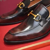 Cheap Salvatore Ferragamo Leather Shoes For Men #1329546 Replica Wholesale [$98.00 USD] [ITEM#1329546] on Replica Salvatore Ferragamo Leather Shoes