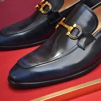 Cheap Salvatore Ferragamo Leather Shoes For Men #1329547 Replica Wholesale [$98.00 USD] [ITEM#1329547] on Replica Salvatore Ferragamo Leather Shoes