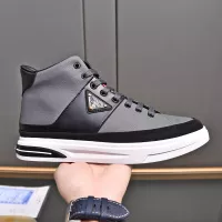 Cheap Prada High Top Shoes For Men #1329667 Replica Wholesale [$85.00 USD] [ITEM#1329667] on Replica Prada High Top Shoes