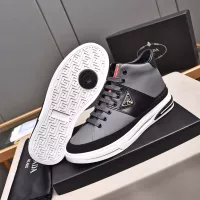 Cheap Prada High Top Shoes For Men #1329667 Replica Wholesale [$85.00 USD] [ITEM#1329667] on Replica Prada High Top Shoes