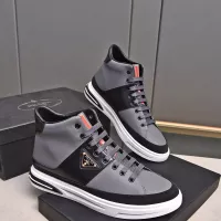 Cheap Prada High Top Shoes For Men #1329667 Replica Wholesale [$85.00 USD] [ITEM#1329667] on Replica Prada High Top Shoes