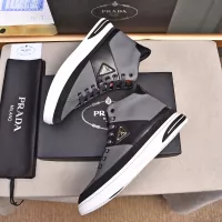 Cheap Prada High Top Shoes For Men #1329667 Replica Wholesale [$85.00 USD] [ITEM#1329667] on Replica Prada High Top Shoes