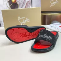Cheap Christian Louboutin CL Slippers For Men #1329701 Replica Wholesale [$60.00 USD] [ITEM#1329701] on Replica Christian Louboutin CL Slippers