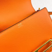 Cheap Hermes AAA Quality Messenger Bags In Gold For Women #1330177 Replica Wholesale [$72.00 USD] [ITEM#1330177] on Replica Hermes AAA Quality Messenger Bags