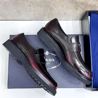 Cheap Prada Leather Shoes For Men #1330236 Replica Wholesale [$155.00 USD] [ITEM#1330236] on Replica Prada Leather Shoes