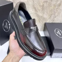 Cheap Prada Leather Shoes For Men #1330379 Replica Wholesale [$155.00 USD] [ITEM#1330379] on Replica Prada Leather Shoes