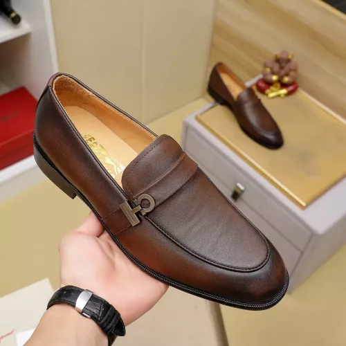 Cheap Salvatore Ferragamo Leather Shoes For Men #1330774 Replica Wholesale [$85.00 USD] [ITEM#1330774] on Replica Salvatore Ferragamo Leather Shoes