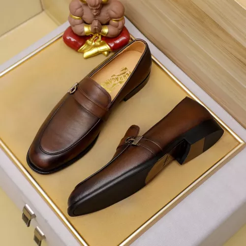 Cheap Salvatore Ferragamo Leather Shoes For Men #1330774 Replica Wholesale [$85.00 USD] [ITEM#1330774] on Replica Salvatore Ferragamo Leather Shoes
