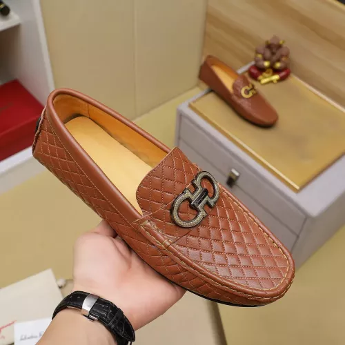 Cheap Salvatore Ferragamo Leather Shoes For Men #1330808 Replica Wholesale [$76.00 USD] [ITEM#1330808] on Replica Salvatore Ferragamo Leather Shoes