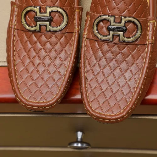 Cheap Salvatore Ferragamo Leather Shoes For Men #1330808 Replica Wholesale [$76.00 USD] [ITEM#1330808] on Replica Salvatore Ferragamo Leather Shoes