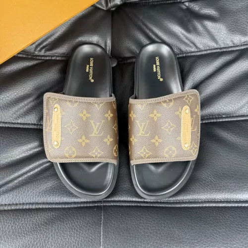 Cheap Louis Vuitton Slippers For Men #1330836 Replica Wholesale [$56.00 USD] [ITEM#1330836] on Replica Louis Vuitton Slippers