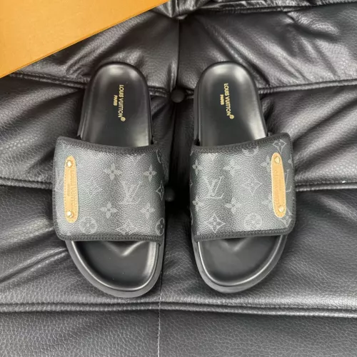 Cheap Louis Vuitton Slippers For Men #1330837 Replica Wholesale [$56.00 USD] [ITEM#1330837] on Replica Louis Vuitton Slippers