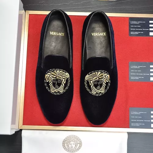 Cheap Versace Leather Shoes For Men #1331030 Replica Wholesale [$85.00 USD] [ITEM#1331030] on Replica Versace Leather Shoes