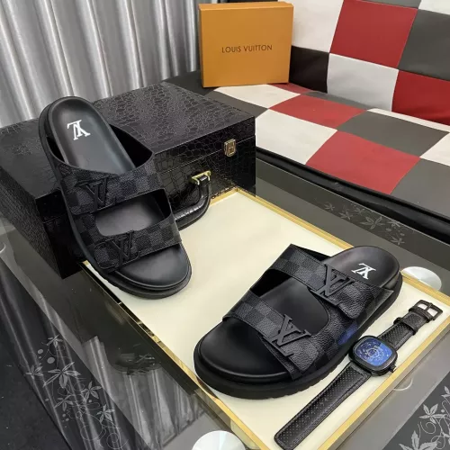 Cheap Louis Vuitton Slippers For Men #1331061 Replica Wholesale [$56.00 USD] [ITEM#1331061] on Replica Louis Vuitton Slippers