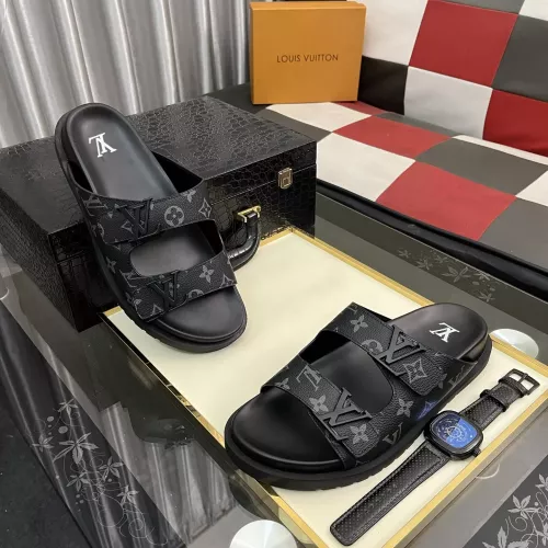 Cheap Louis Vuitton Slippers For Men #1331062 Replica Wholesale [$56.00 USD] [ITEM#1331062] on Replica Louis Vuitton Slippers