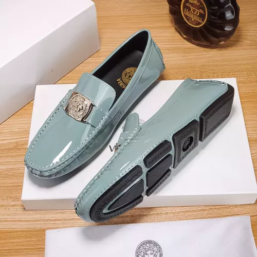 Cheap Versace Leather Shoes For Men #1331265 Replica Wholesale [$76.00 USD] [ITEM#1331265] on Replica Versace Leather Shoes