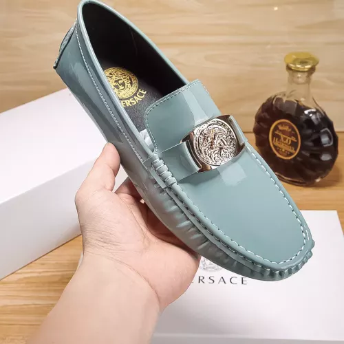 Cheap Versace Leather Shoes For Men #1331265 Replica Wholesale [$76.00 USD] [ITEM#1331265] on Replica Versace Leather Shoes
