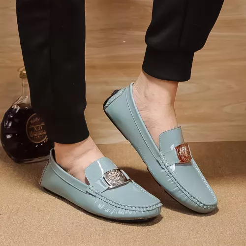Cheap Versace Leather Shoes For Men #1331265 Replica Wholesale [$76.00 USD] [ITEM#1331265] on Replica Versace Leather Shoes