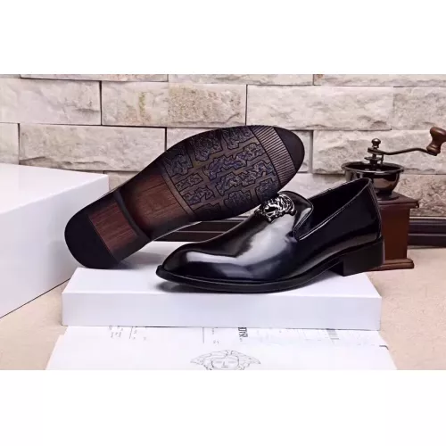 Cheap Versace Leather Shoes For Men #1331266 Replica Wholesale [$85.00 USD] [ITEM#1331266] on Replica Versace Leather Shoes