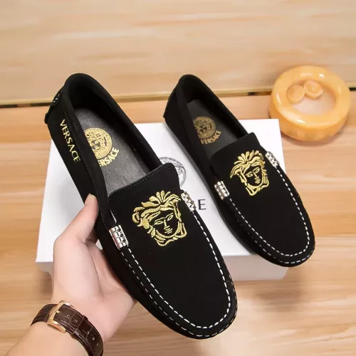 Cheap Versace Leather Shoes For Men #1331276 Replica Wholesale [$76.00 USD] [ITEM#1331276] on Replica Versace Leather Shoes