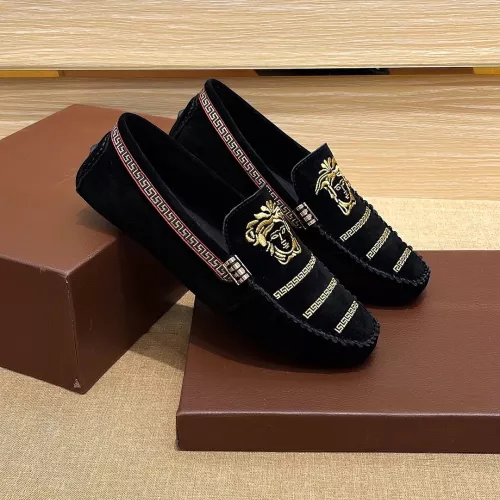Cheap Versace Leather Shoes For Men #1331277 Replica Wholesale [$76.00 USD] [ITEM#1331277] on Replica Versace Leather Shoes
