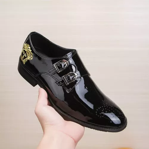 Cheap Versace Leather Shoes For Men #1331282 Replica Wholesale [$85.00 USD] [ITEM#1331282] on Replica Versace Leather Shoes