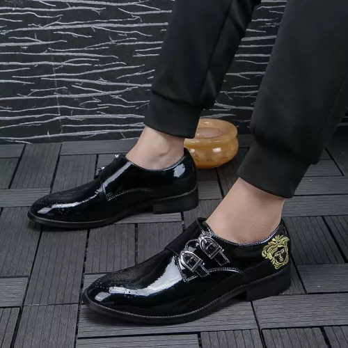 Cheap Versace Leather Shoes For Men #1331282 Replica Wholesale [$85.00 USD] [ITEM#1331282] on Replica Versace Leather Shoes