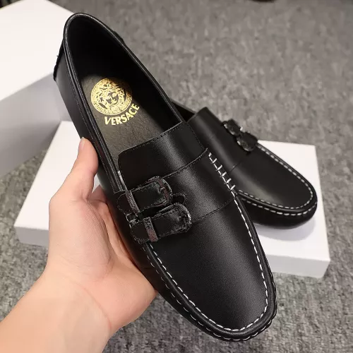 Cheap Versace Leather Shoes For Men #1331290 Replica Wholesale [$76.00 USD] [ITEM#1331290] on Replica Versace Leather Shoes