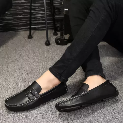 Cheap Versace Leather Shoes For Men #1331290 Replica Wholesale [$76.00 USD] [ITEM#1331290] on Replica Versace Leather Shoes