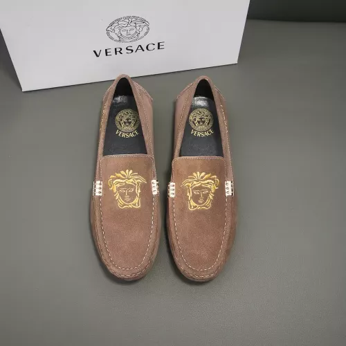 Cheap Versace Leather Shoes For Men #1331291 Replica Wholesale [$76.00 USD] [ITEM#1331291] on Replica Versace Leather Shoes